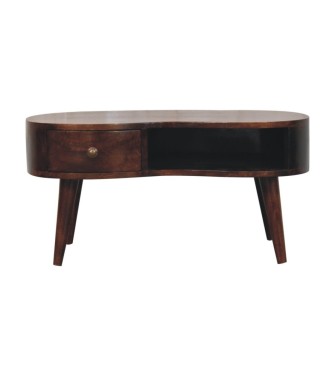 California Walnut Wave Coffee Table