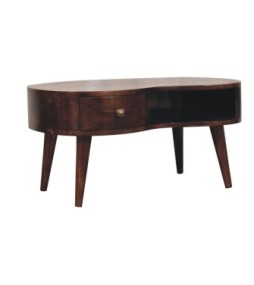 California Walnut Wave Coffee Table