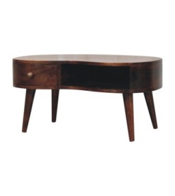 California Walnut Wave Coffee Table