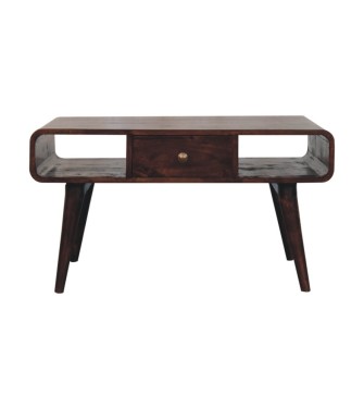 Curved California Walnut Coffee Table