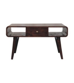 Curved California Walnut Coffee Table
