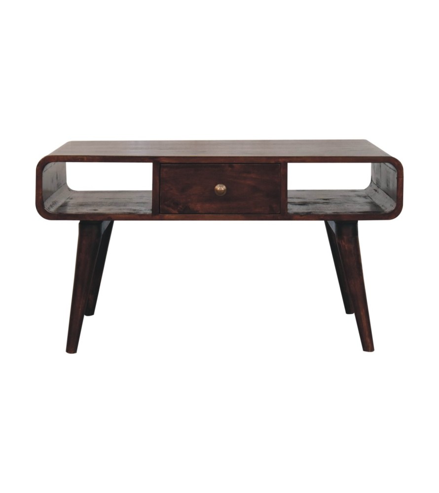 Curved California Walnut Coffee Table