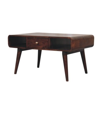 Curved California Walnut Coffee Table