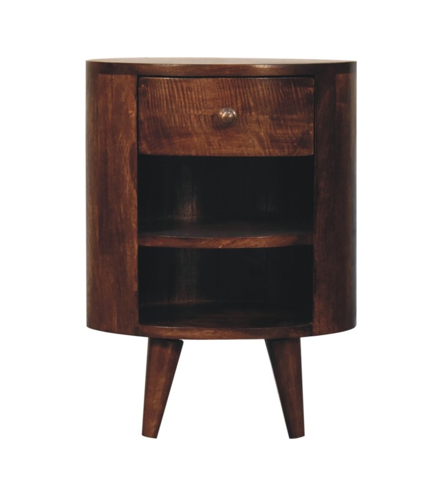 Table de chevet Cortez finition noyer de Californie