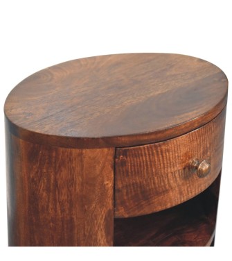 Table de chevet Cortez finition noyer de Californie