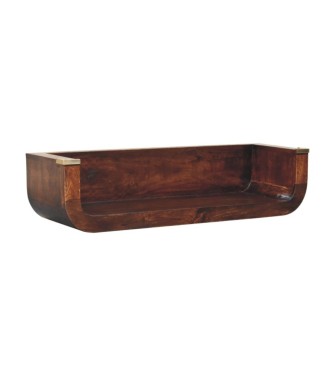 Indira California Walnut Floating Console Table