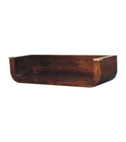 Indira California Walnut Floating Console Table