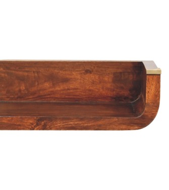 Indira California Walnut Floating Console Table