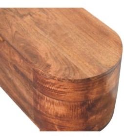 Honey Caramel Rounded Lid up Blanket Box