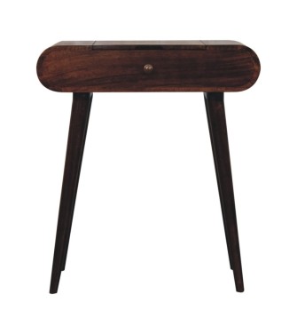 Mini California Walnut Dressing Table with Foldable Mirror