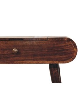 Mini California Walnut Dressing Table with Foldable Mirror