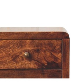 Table de chevet Naya finition noyer de Californie