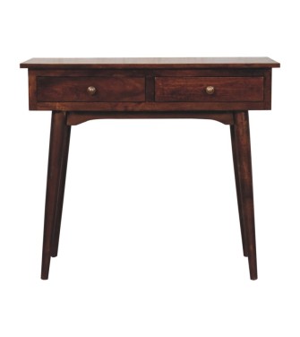 California Walnut Hallway 2 Drawer Console Table