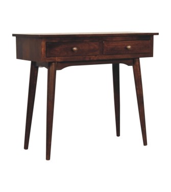 California Walnut Hallway 2 Drawer Console Table