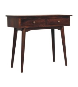 California Walnut Hallway 2 Drawer Console Table