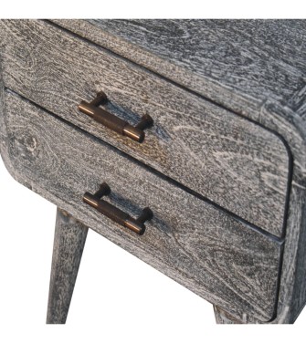 Table de chevet incurvée en frêne sablé