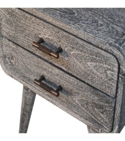 Table de chevet incurvée en frêne sablé
