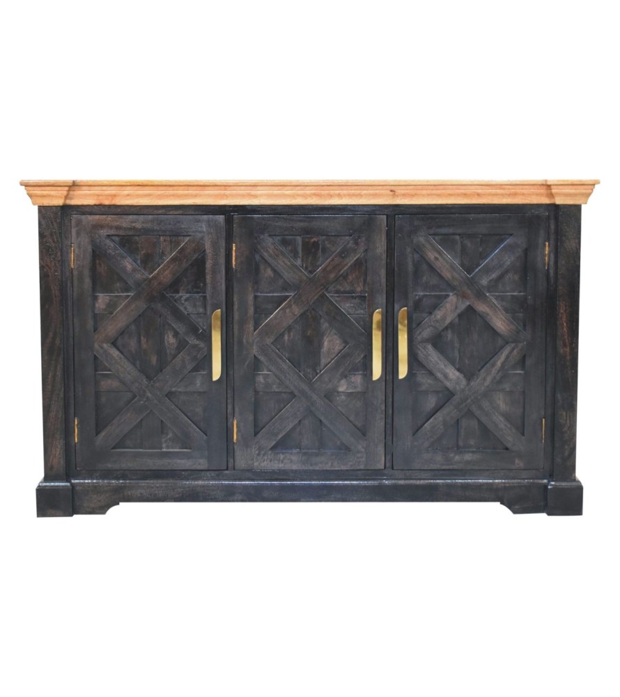Regal Ash Black Rustic Sideboard
