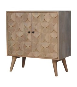 Hourglass Carved Marble Cabinet
