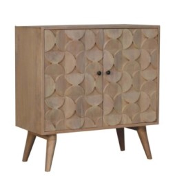 Hourglass Carved Marble Cabinet