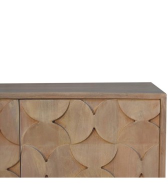 Hourglass Carved Marble Cabinet