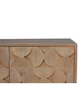 Hourglass Carved Marble Cabinet