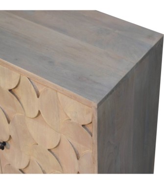 Hourglass Carved Marble Cabinet