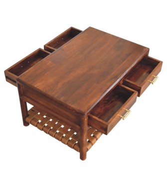 Regency Woven Coffee Table with 4 drawers