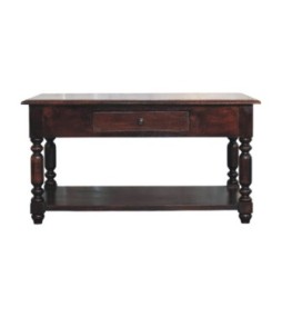 Turned Legs Cherry Console Table