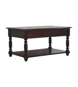 Turned Legs Cherry Console Table