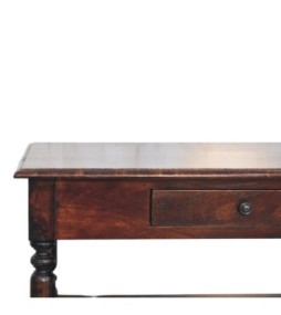 Turned Legs Cherry Console Table