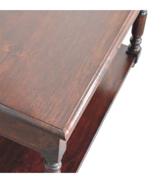 Turned Legs Cherry Console Table
