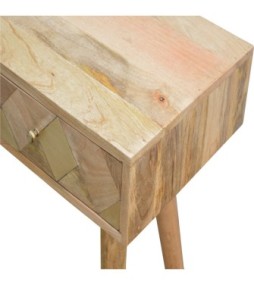 Oak-ish Gold Inlay Console Table