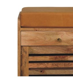 Étagère à chaussures aspect chêne à volets avec 2 tiroirs