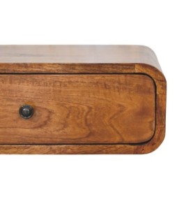 Table de chevet murale Avora finition châtaigne avec 1 tiroir