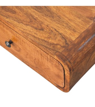 Table de chevet murale Avora finition châtaigne avec 1 tiroir
