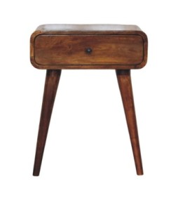 Table de chevet Avora finition châtaigne avec 1 tiroir