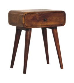 Table de chevet Avora finition châtaigne avec 1 tiroir