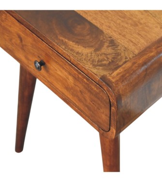 Table de chevet Avora finition châtaigne avec 1 tiroir