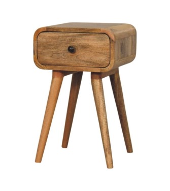 Table de chevet Avora Mini aspect chêne avec 1 tiroir