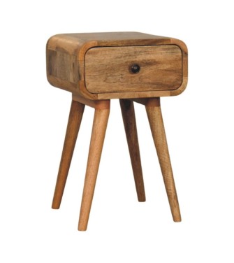 Table de chevet Avora Mini aspect chêne avec 1 tiroir