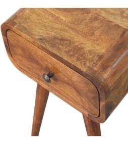 Table de chevet Avora Mini finition châtaigne avec 1 tiroir