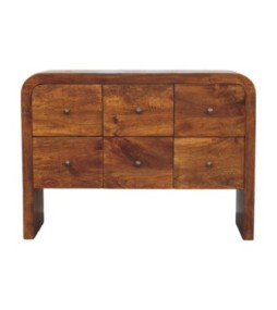 Darcy 3 over 3 Drawer Chest in Chestnut Finish