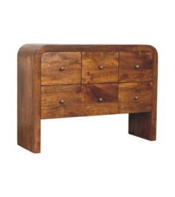 Darcy 3 over 3 Drawer Chest in Chestnut Finish