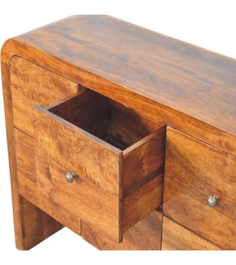 Darcy 3 over 3 Drawer Chest in Chestnut Finish