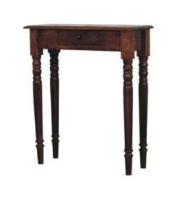 Turned Legs 1 Drawer Chestnut Console