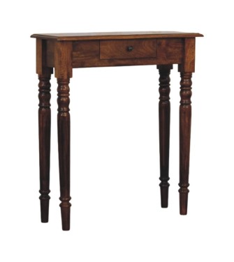 Turned Legs 1 Drawer Chestnut Console