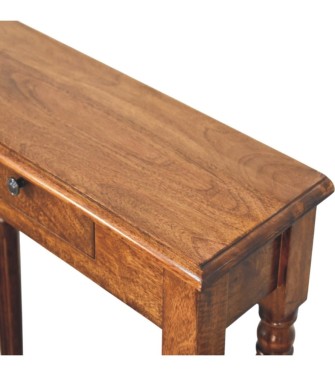 Turned Legs 1 Drawer Chestnut Console