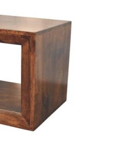 Solis Open California Walnut Side Table