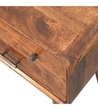 Table de chevet Avora à 3 tiroirs couleur finition châtaigne